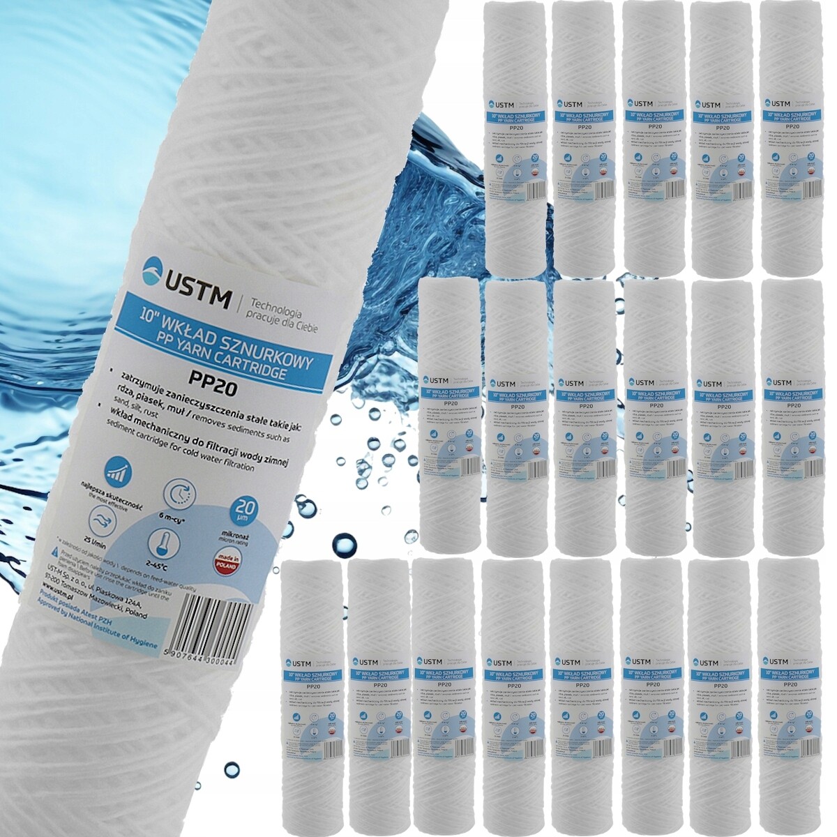 Sada 20 x filtračních provázkových filtrů na vodu 10