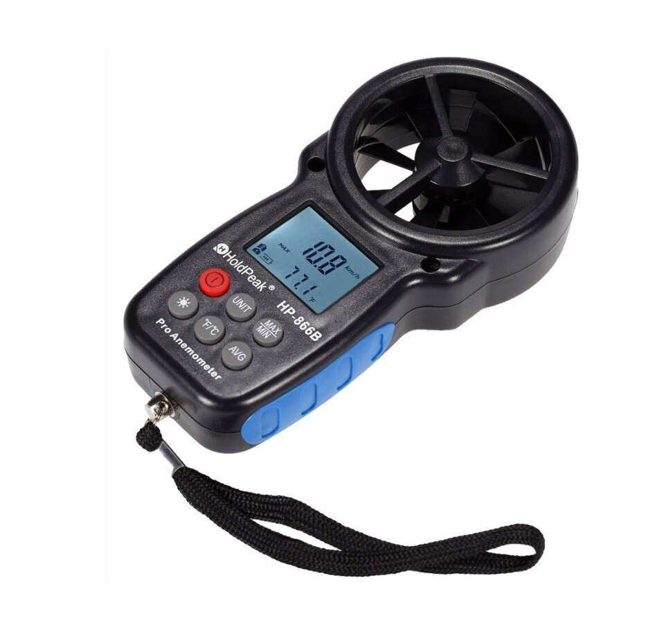 Digitální Anemometr, termoanemometr, měřič rychlosti větru