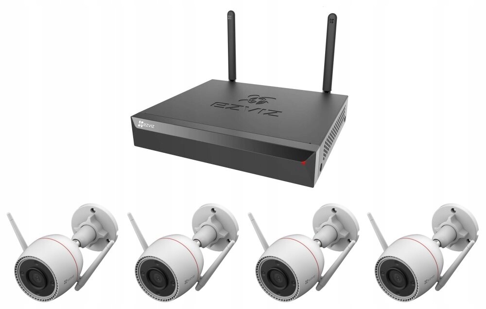Ezviz H3C 2K+ Wi-Fi Kit/ bullet/ 4Mpix/ 1x Nvr CS-X5S-R100-8W/ 4x Ip kamera
