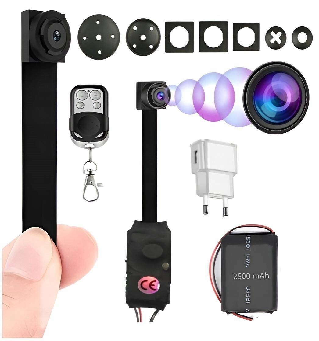 Mini Špionážní Kamera Pro Ukrytí Full Hd S Ovladačem S Dlouhou Dobou Provozu Bonus