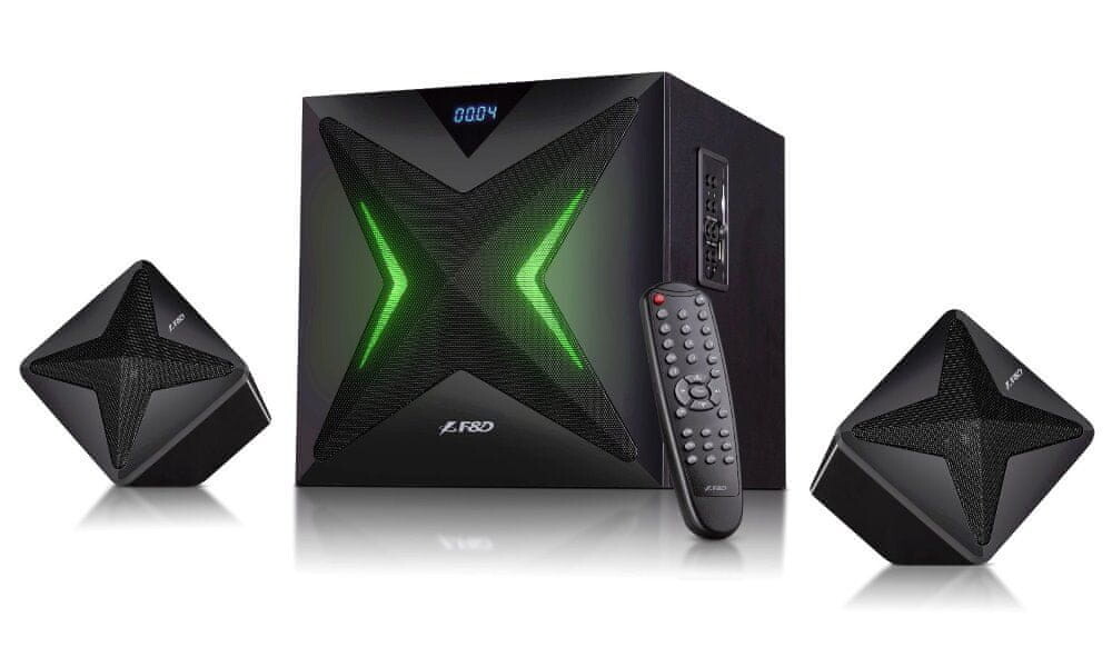 Fenda F&d repro F550X/ 2.1/ 56W/ černé/ BT4.0/ Nfc/ Fm rádio/ Usb/sd přehrá