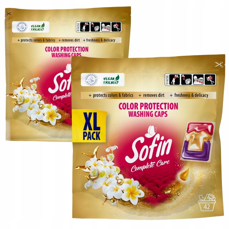 Sofin XL Kapsle na praní barevných tkanin 2 x 42 kusů
