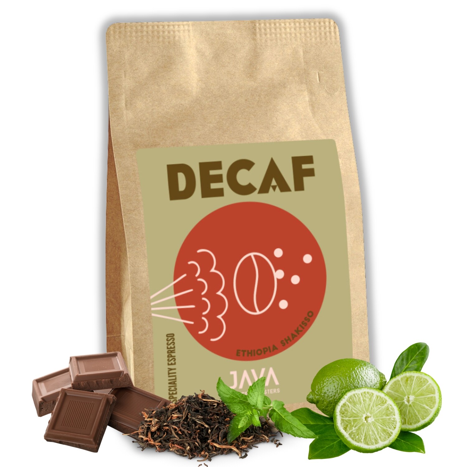 Káva zrnková káva Ethiopia Shakisso Decaf Arabika 250 g espresso