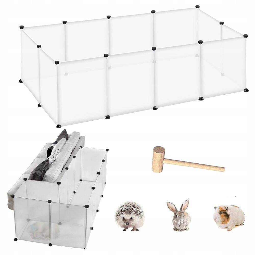 Plotová Ohrada Pro Zvířata Skládací, Modulární, Pro Malé Mazlíčky, 145 X 75 CM