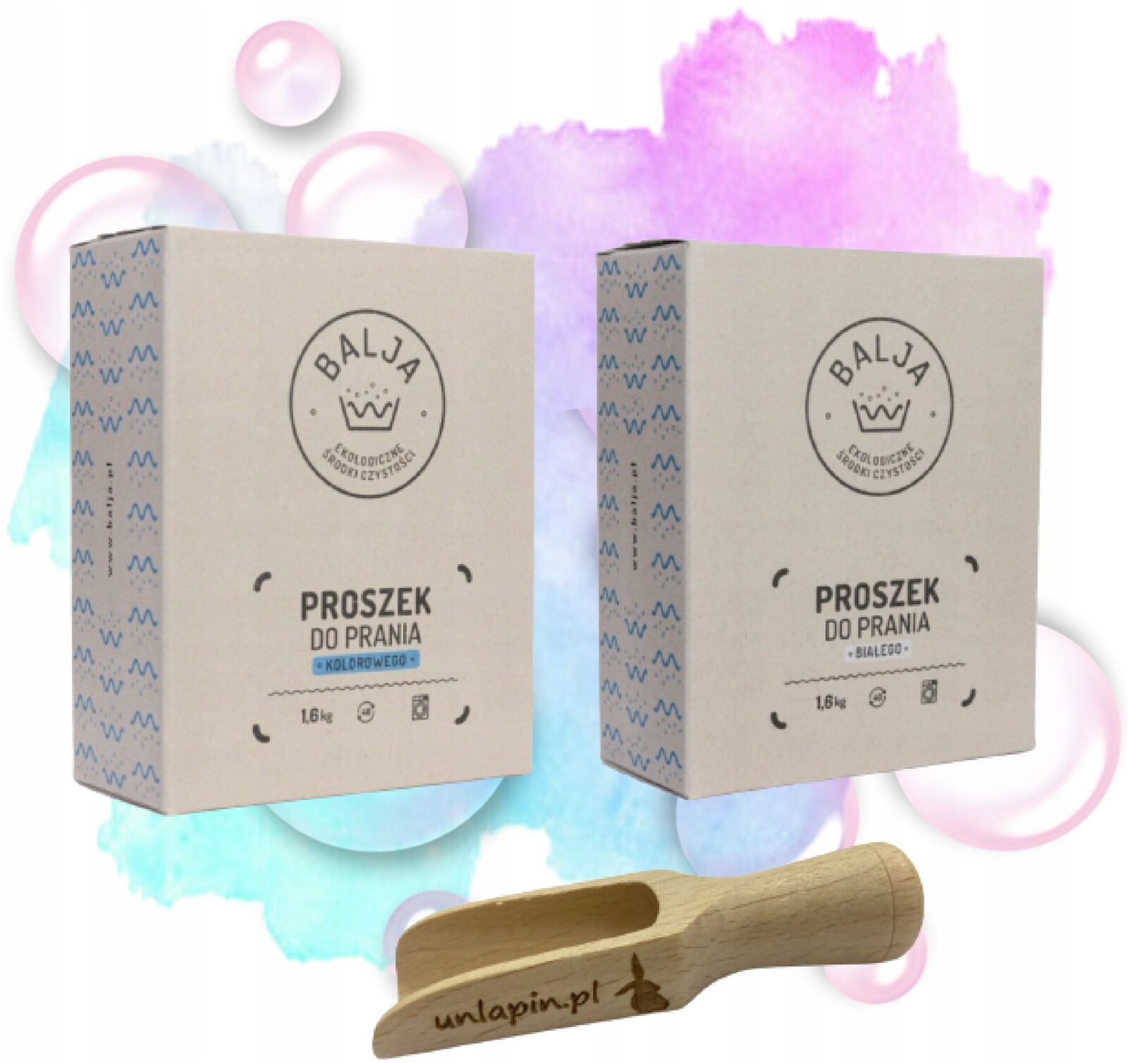 Sada pracích prášků Balja Prášek na bílé prádlo i barevné prádlo