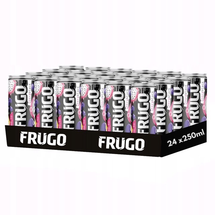 Frugo Ultra Black Sycená plechovka 250 ml x 24 kusů