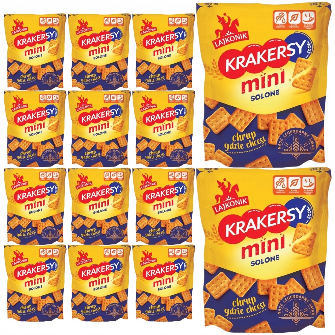 Lajkonik Mini slané Krekry 100 g x 14 kusů