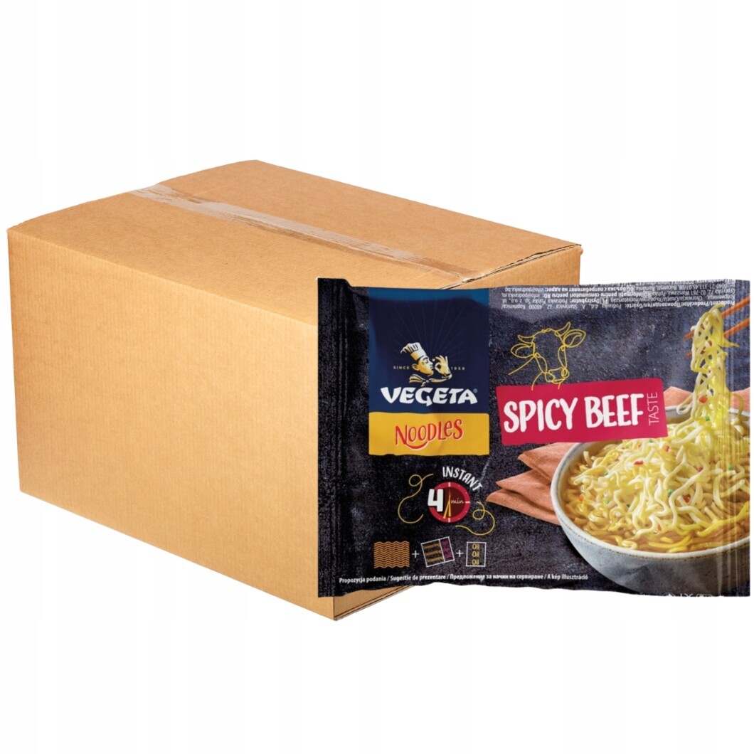 Vegeta Nudle Polévka s příchutí hovězího masa pikantní 75 g x 20 kusů