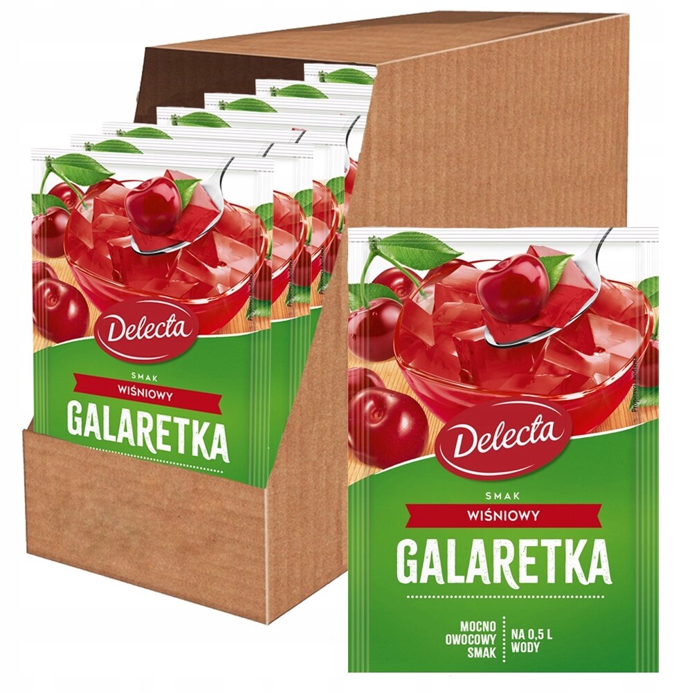 Delecta Želé třešňová příchuť 70 g x 20 kusů