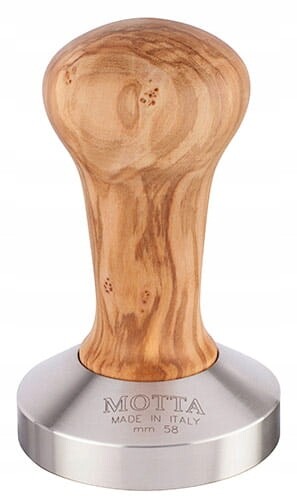Motta tamper 58 mm plochý Olive Wood