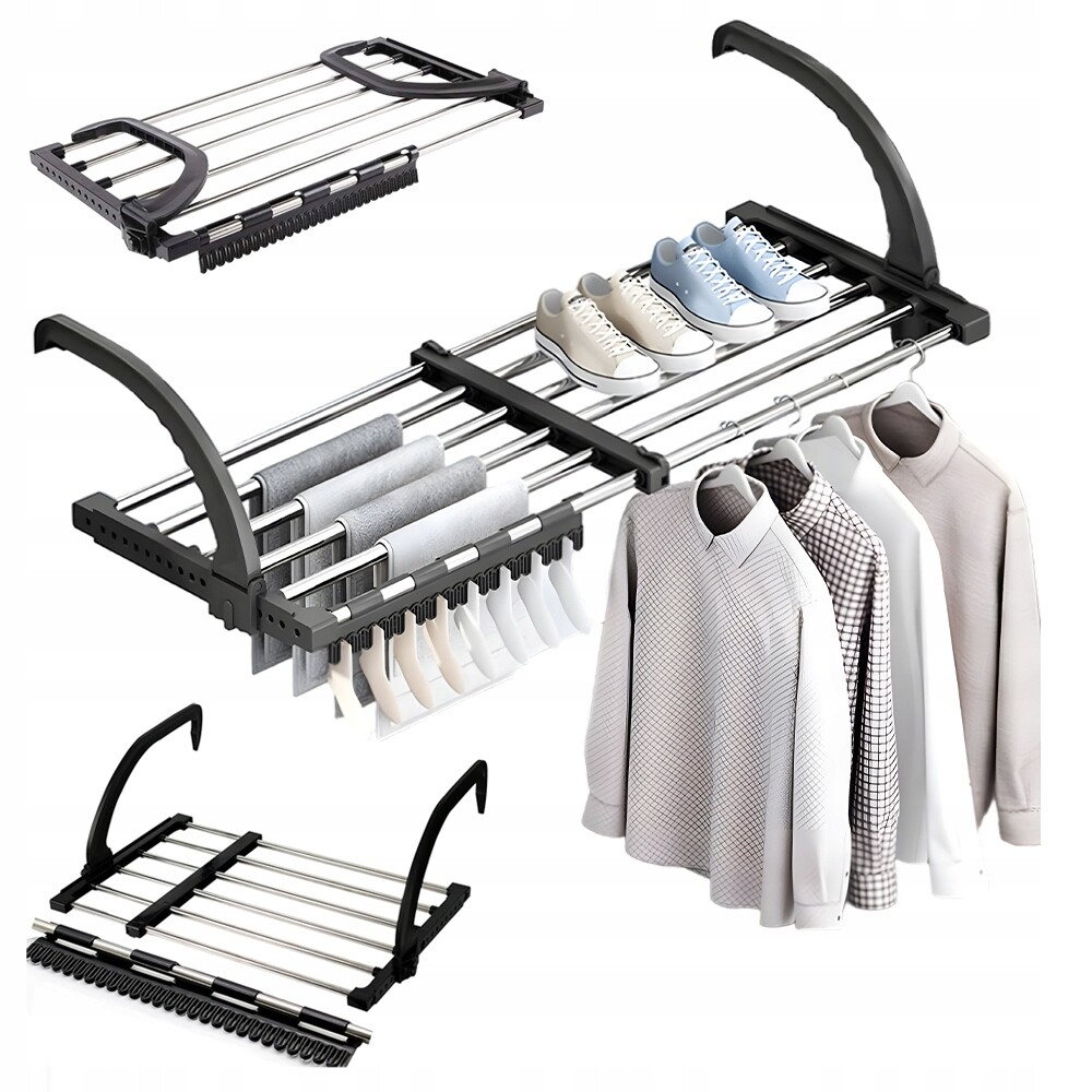 Sušák Na Oblečení Rozkládací 64-110 CM Na Radiátor Balkon