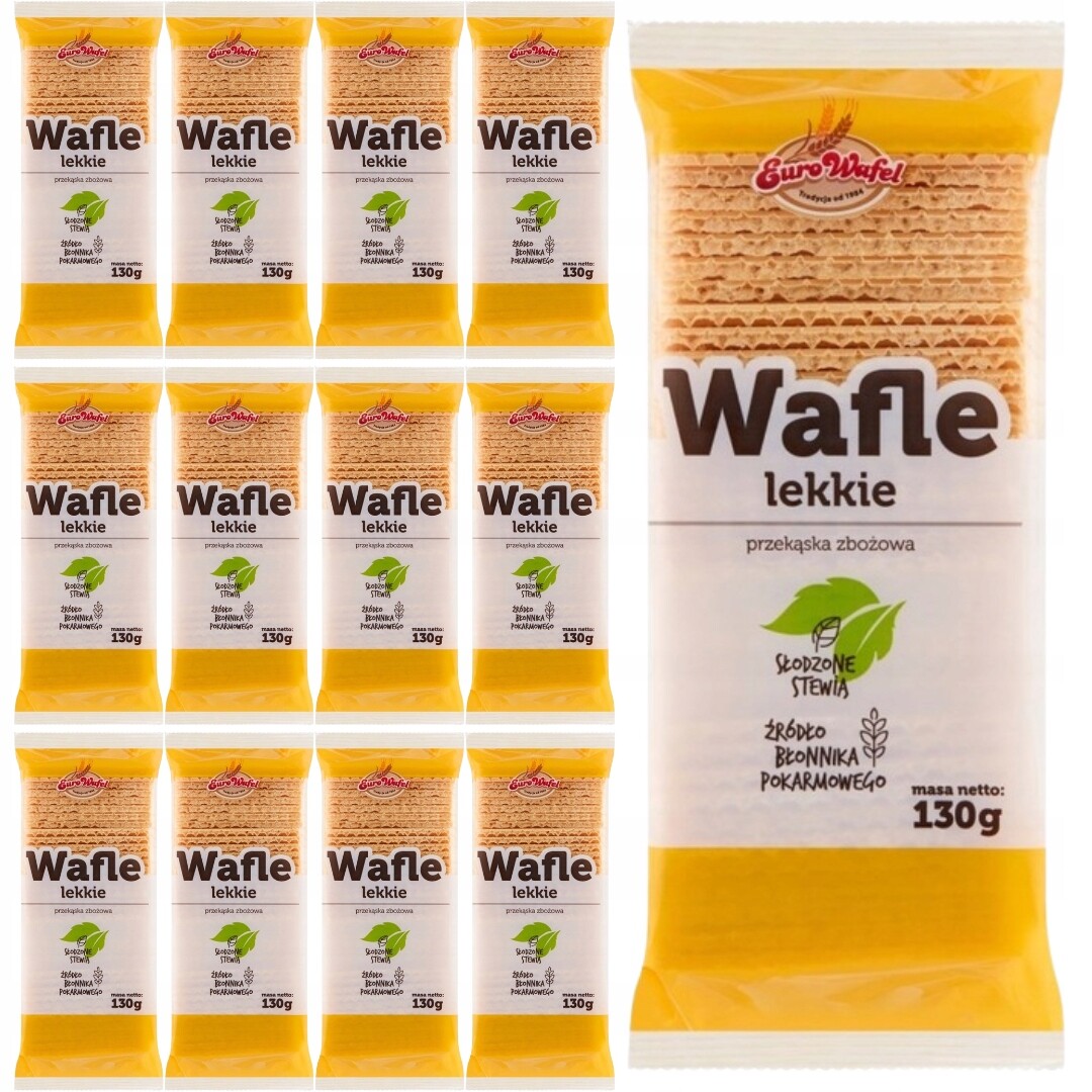 Eurowafel Vafle lehké klasické 130 g x 12 kusů