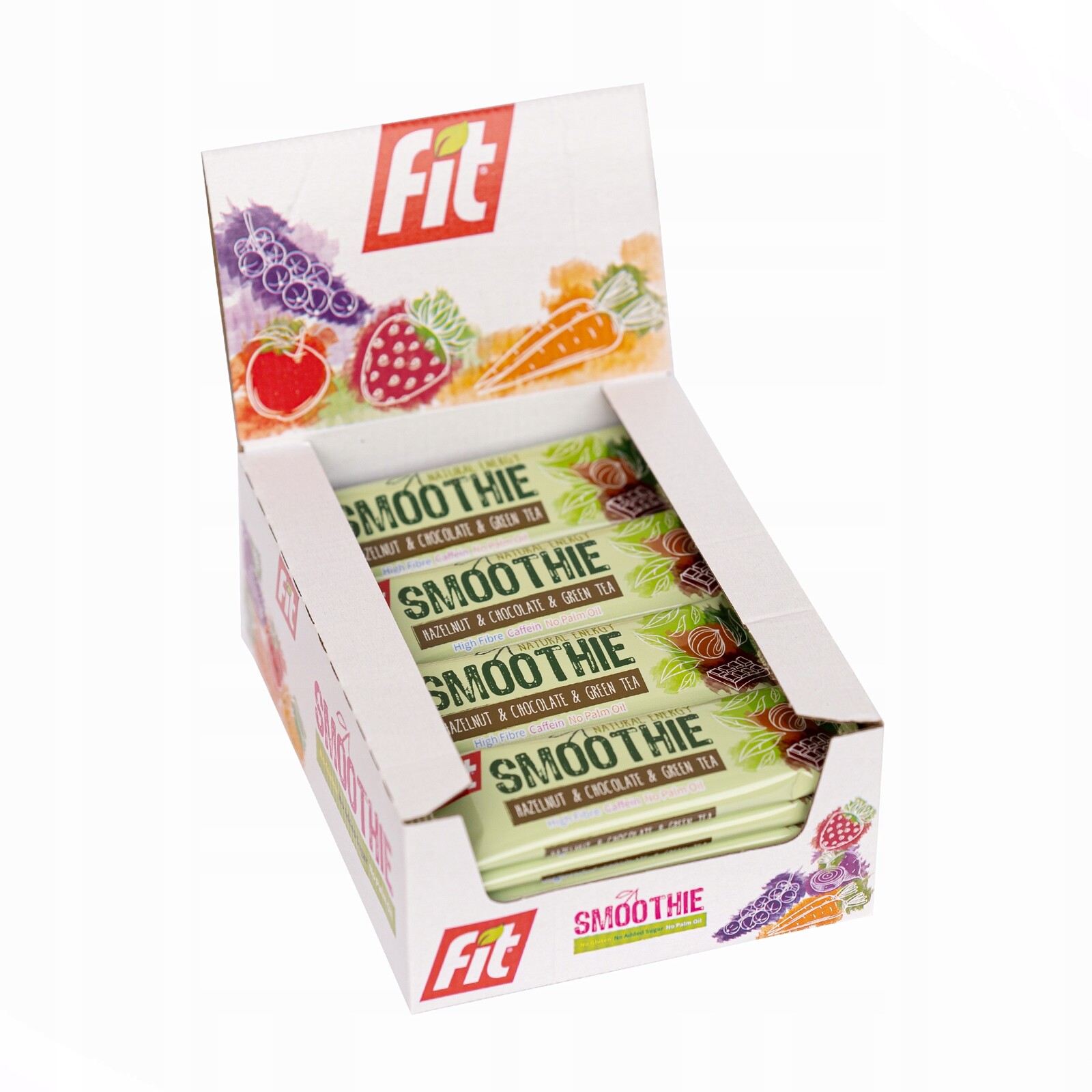 Sada tyčinek Fit Smoothie s lískovými ořechy a čokoládou 24 × 32 g