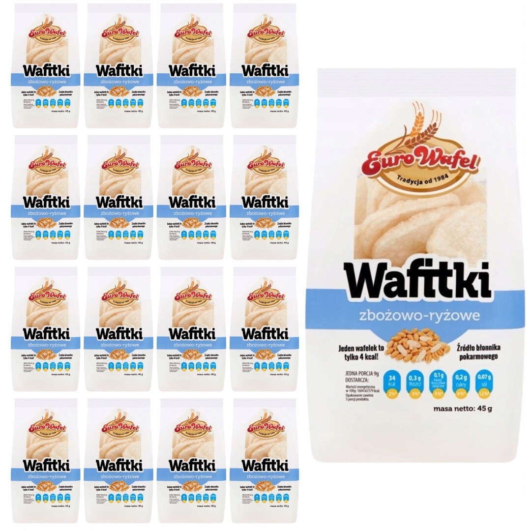 Eurowafel Obilno-rýžové vábničky 45 g x 18 kusů