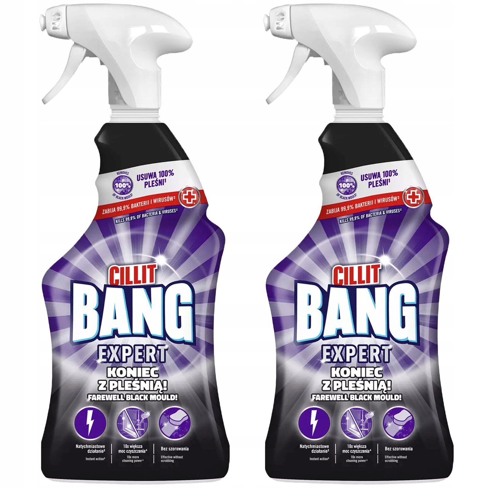 Cillit Bang Sprej na odstraňování plísní a usazenin z vanové toalety 2 x 750 ml