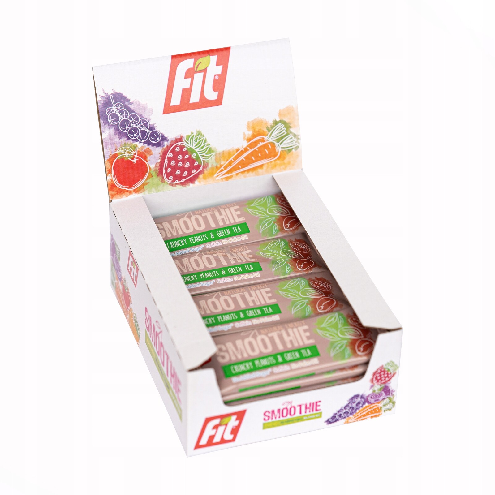 Sada tyčinek Fit Smoothie s arašídy a zeleným čajem 24 × 32 g