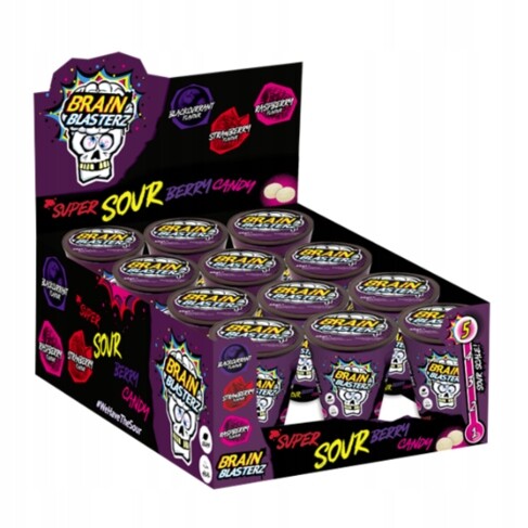 Brain Blasterz Sour Berry bonbóny Bonbóny krabičce 12 Ks x 48 g