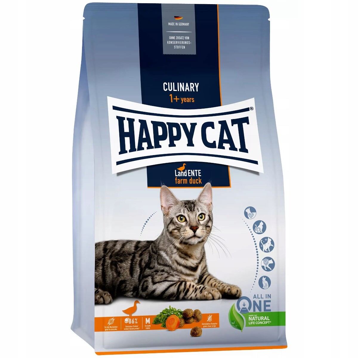 Happy Cat Culinary Farm Duck suché krmivo pro kočky 4 kg