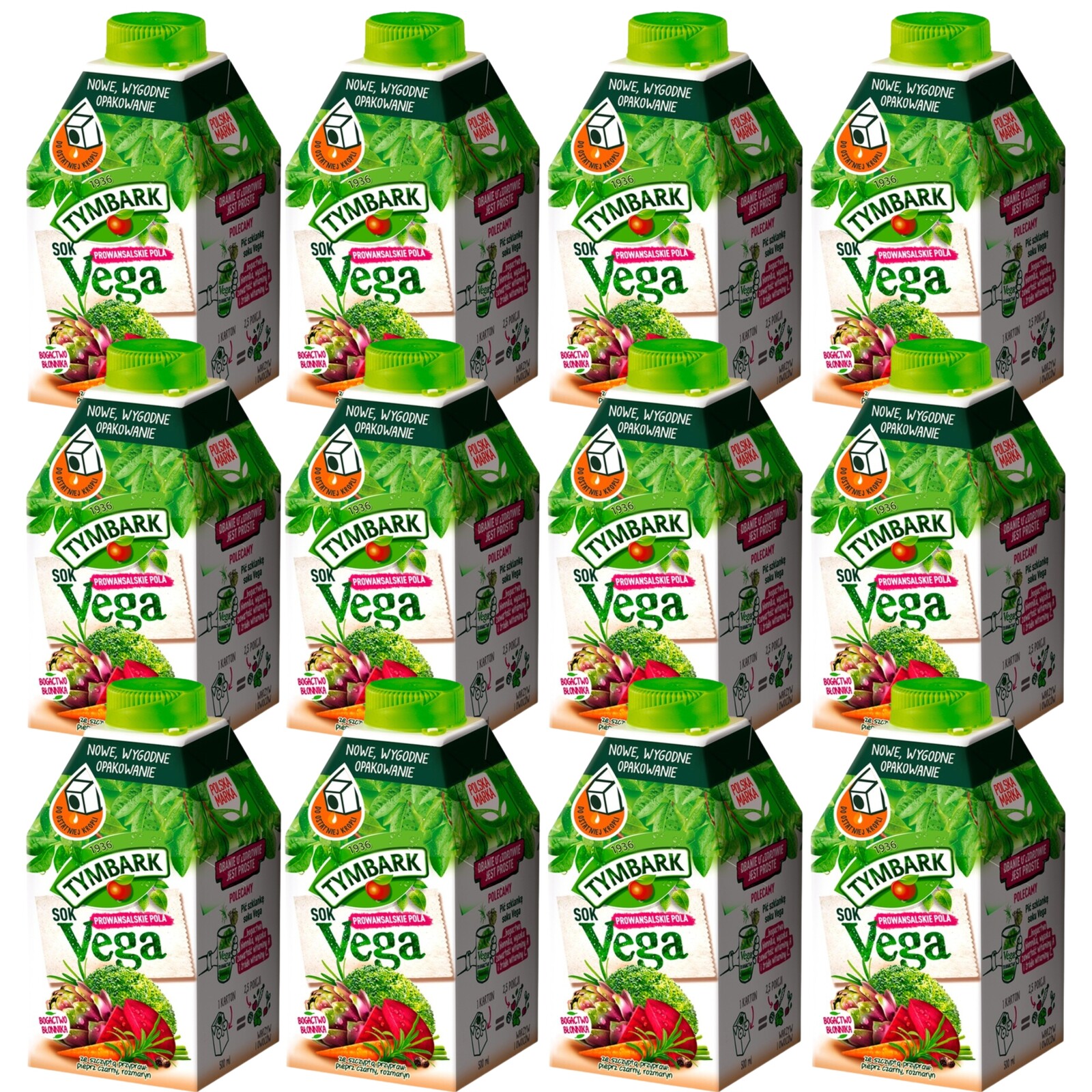 Tymbark Vega Šťáva z zeleniny a ovoce provensálská pole 500 ml x 12 kusů