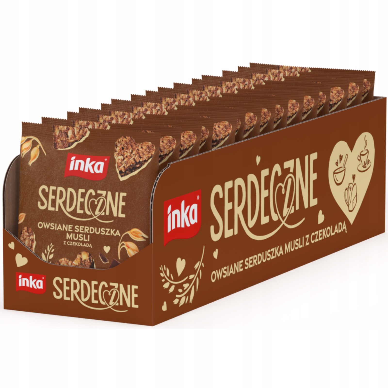 Inka Srdečná ovesná svačinka s čokoládou 50 g x 15 kusů