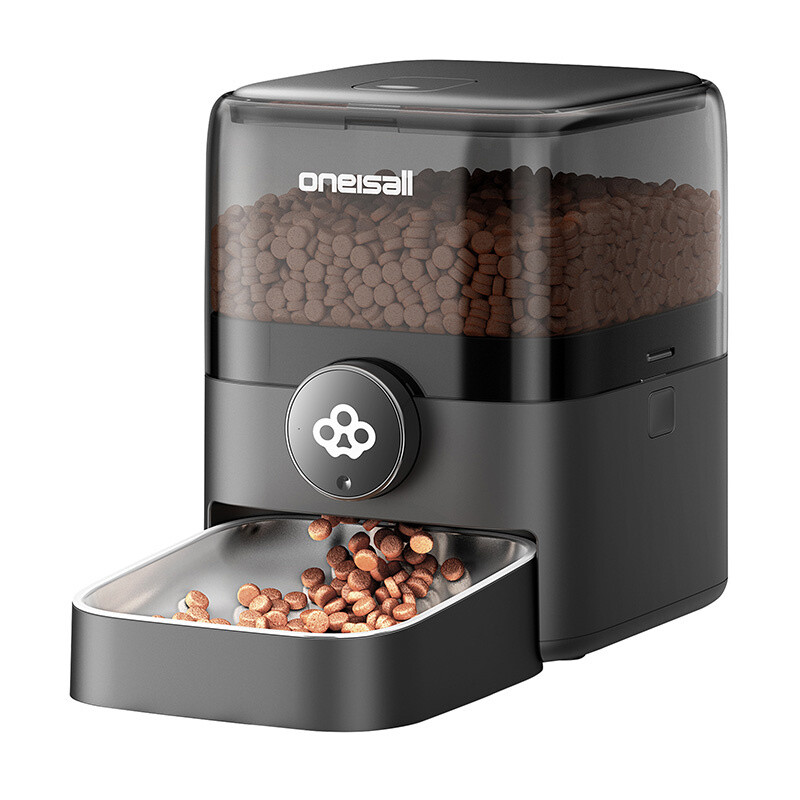 Automatický Dávkovač krmiva Miska Podavač 3 l Wifi Oneisall F1-m Černý