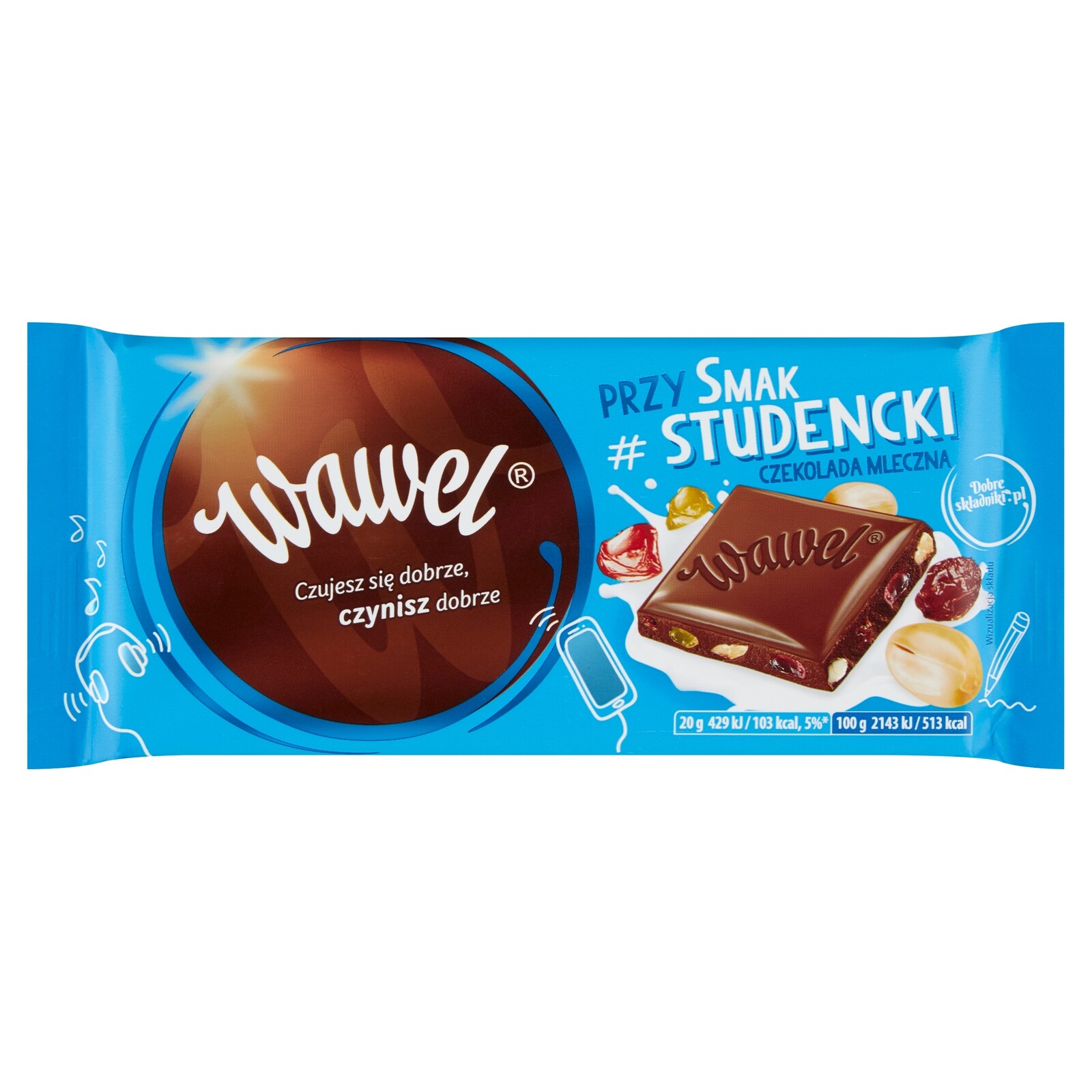 Wawel Mléčná Čokoláda Studentská Lahůdka 100 g