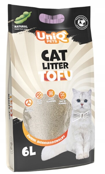 Uniq Pets Stelivo pro kočky biologicky rozložitelný, Broskev 2,5 kg x 6 Ks