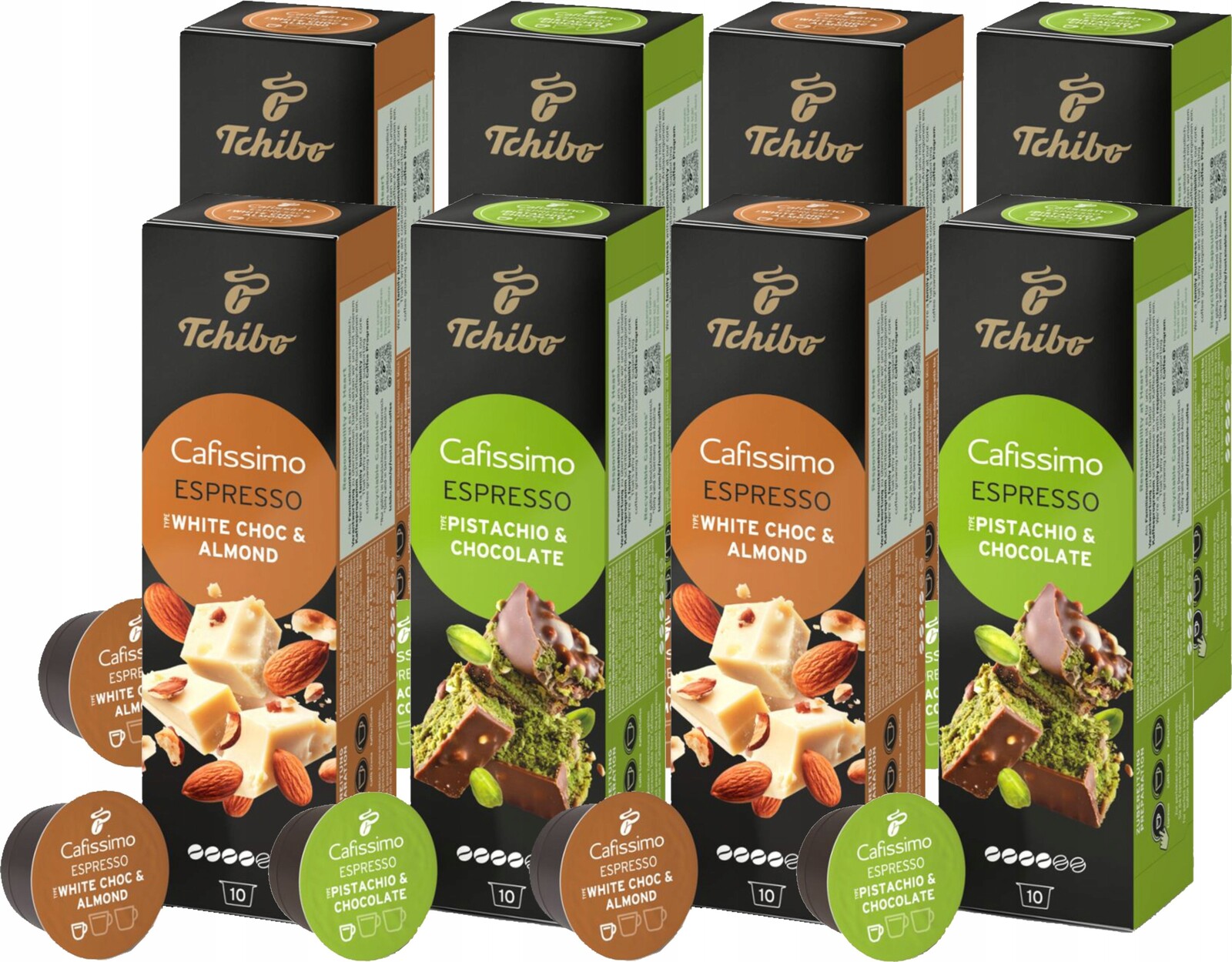 Kapsle Tchibo Cafissimo Sada Pistachio & Almond 8 x 10 kapslí