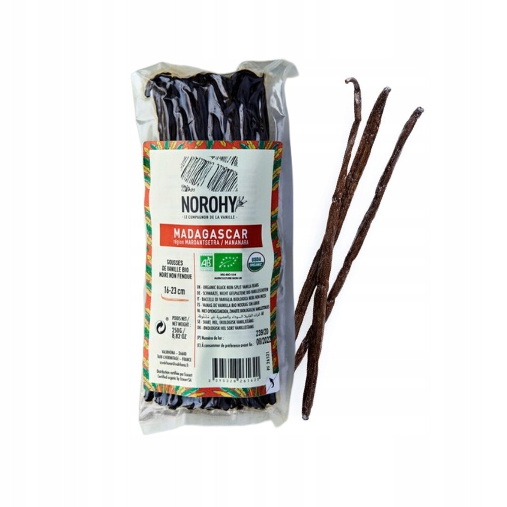 Vanilkové tyčinky Bourbon Madagaskar Bio Norohy 16-23 cm, 250 g