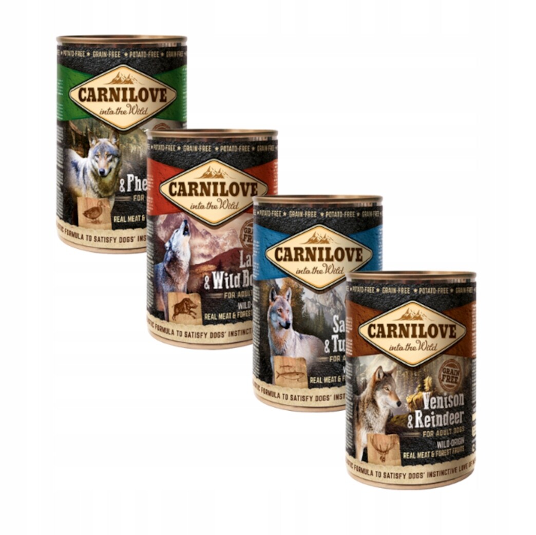 Carnilove Wild Meat Mix chutí 12x400g bezobilné konzervy