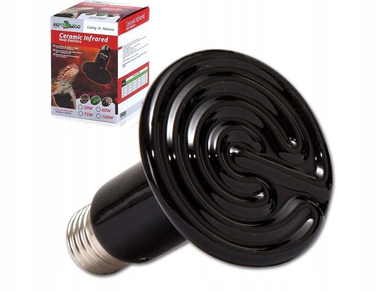 Keramický tepelný zářič Repti-Zoo 50 W pro ježka plazů