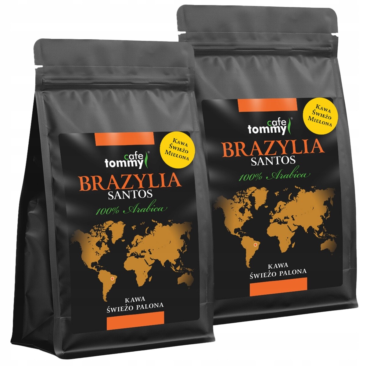 Mletá káva Brazílie Santos Čerstvě pražená 100% Arabika 2x500g