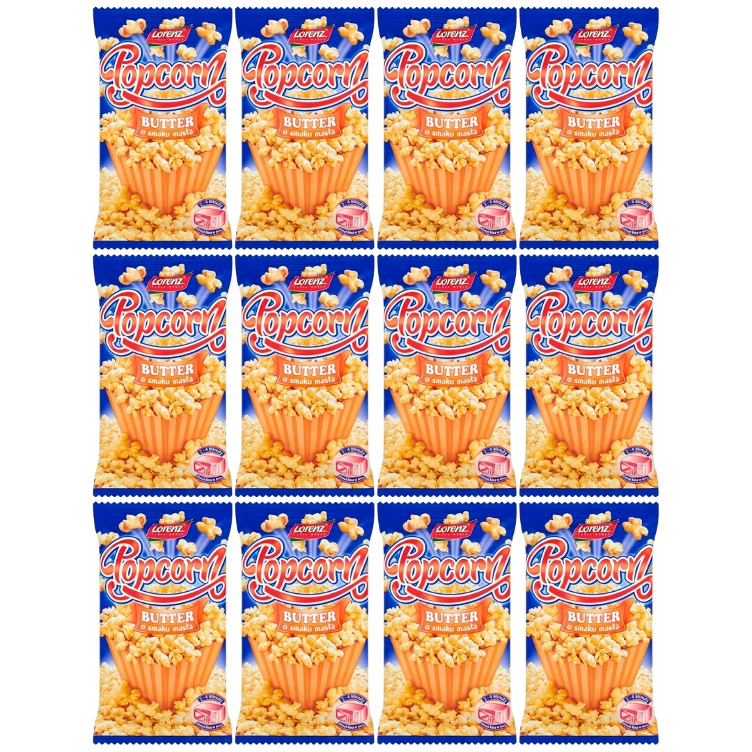 Lorenz Popcorn s máslovou příchutí 90 g x 12 kusů