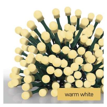 LED vánoční cherry řetěz – kuličky, 20 m, venkovní i vnitřní, teplá bílá, programy,časovač