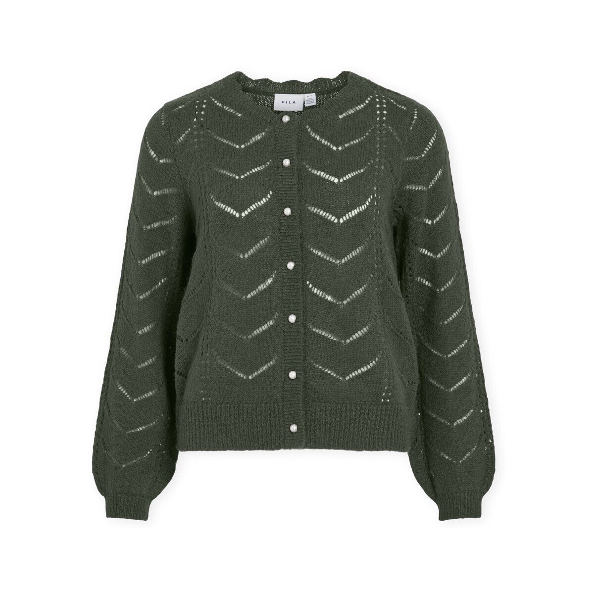 Vila  Cardigan Tuli L/S  - Deep Depth  Zelená