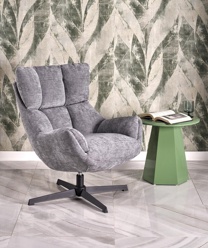 ORINOKO světle šedé relaxační křeslo s otočnou funkcí