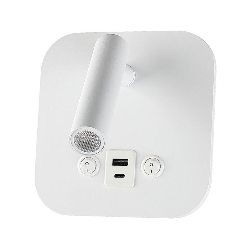 LED Solution Bílé nástěnné LED svítidlo s USB/PD nabíjením 8W 240026