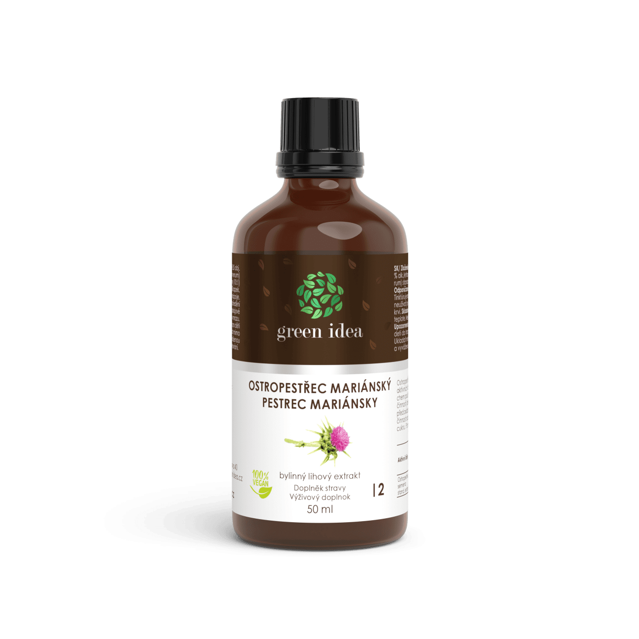 Ostropestřec tinktura - kapky 50 ml - Green idea