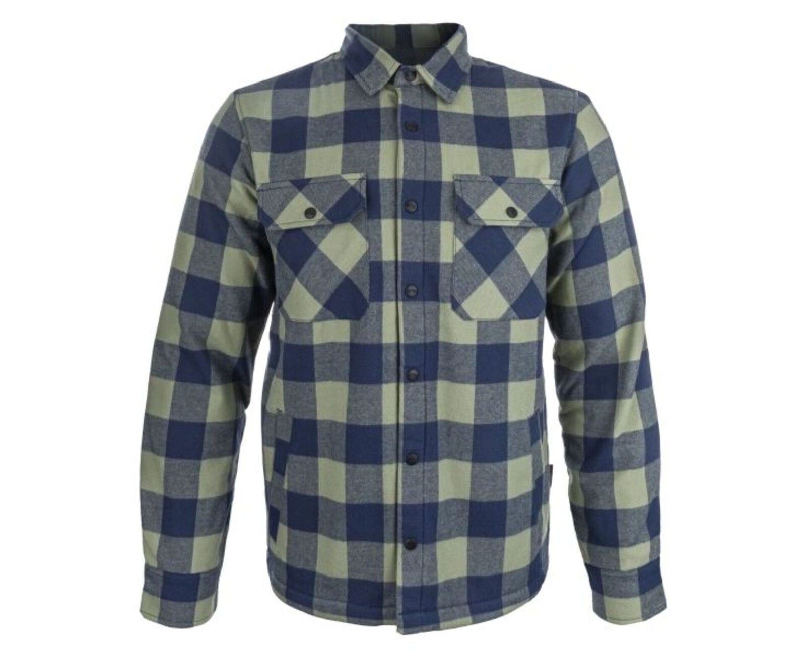 BENNON PIPPO khaki/blue dlouhý rukáv flanelová Košile zateplená 3XL