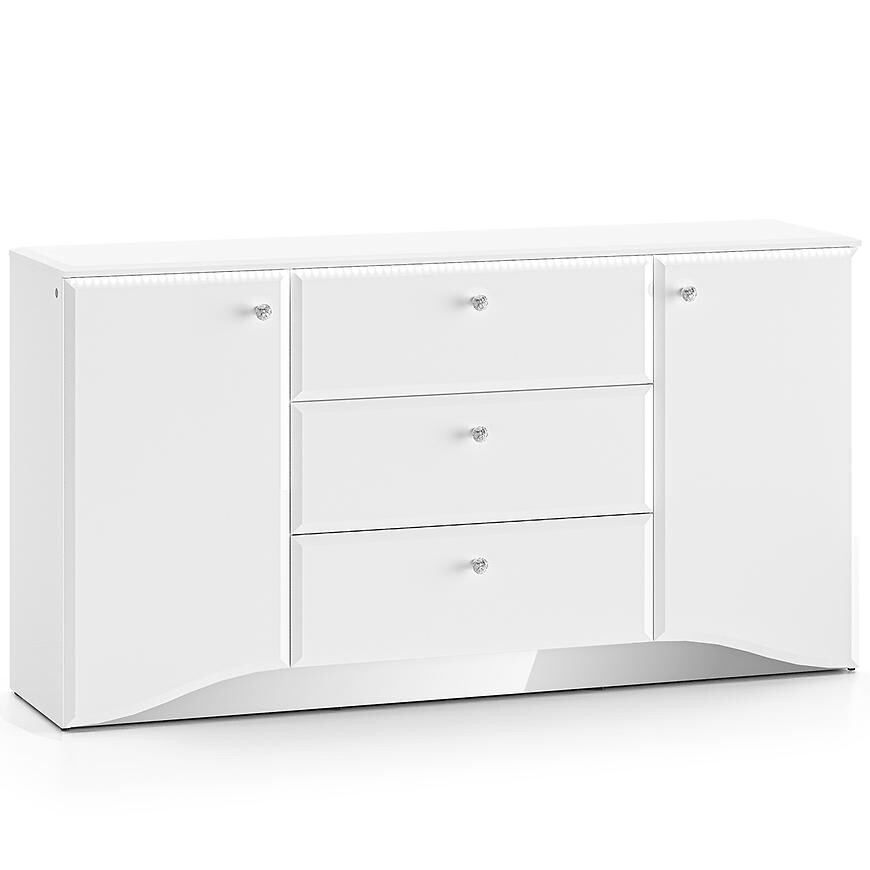 Komoda Glamour 02 bílá lesk