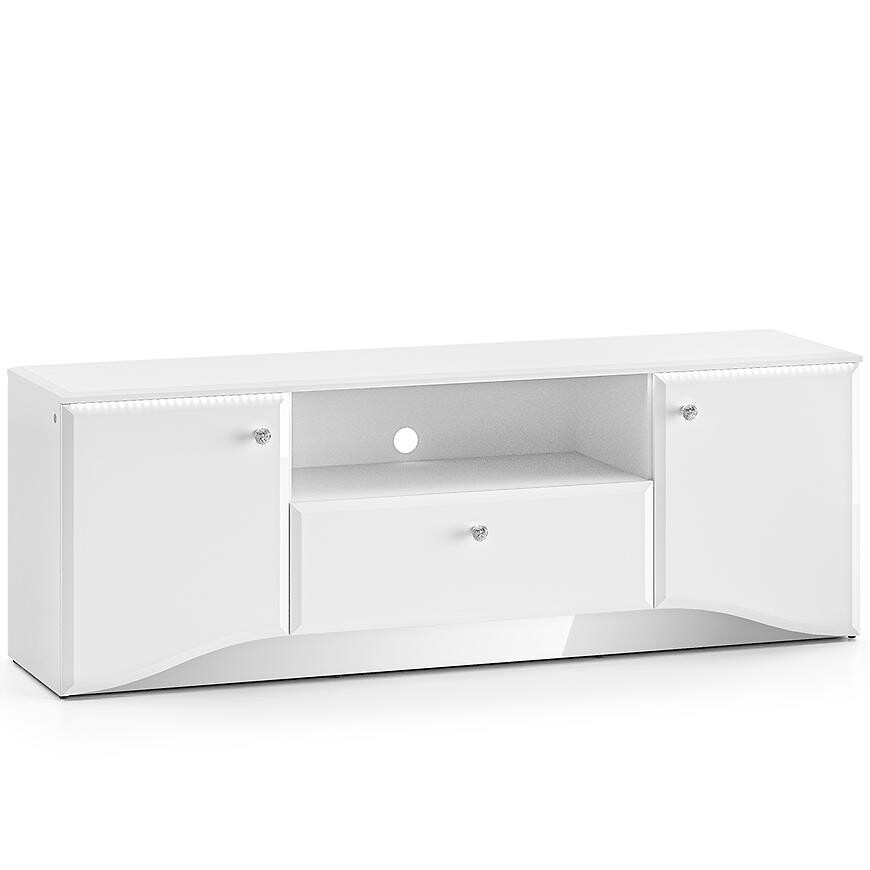 Tv stolek Glamour 03 bílá lesk