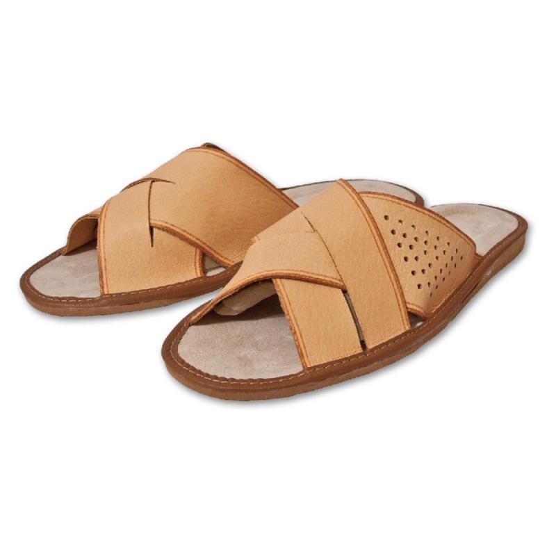 Ovčíno Pantofle pánské z přírodní kůže - vepřovice