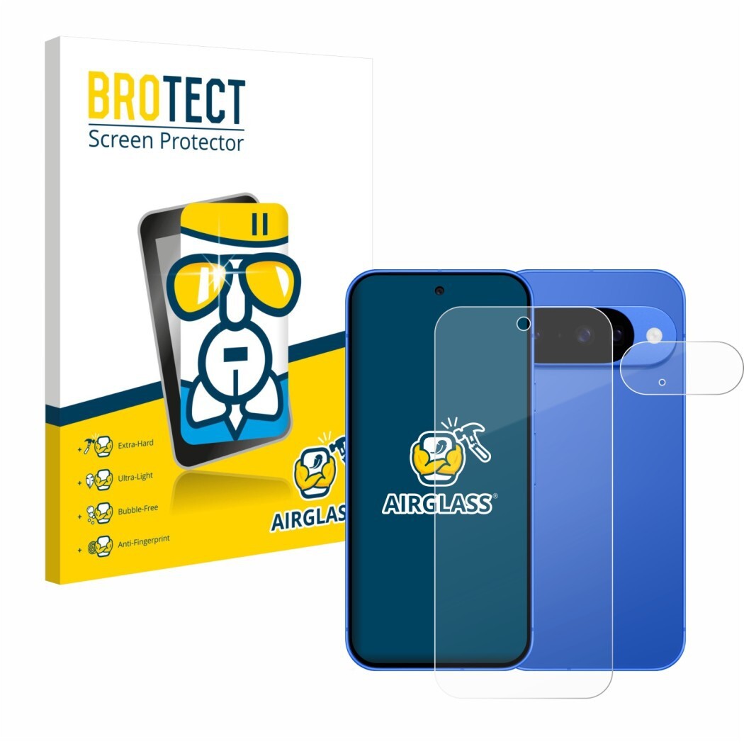 Ochranná fólie BROTECT AirGlass Glass Screen Protector for Google Pixel 10 (Front+Camera)