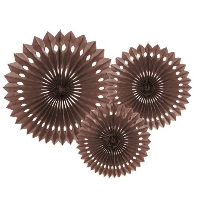 Rozety hnědé 20-30 cm 3 ks