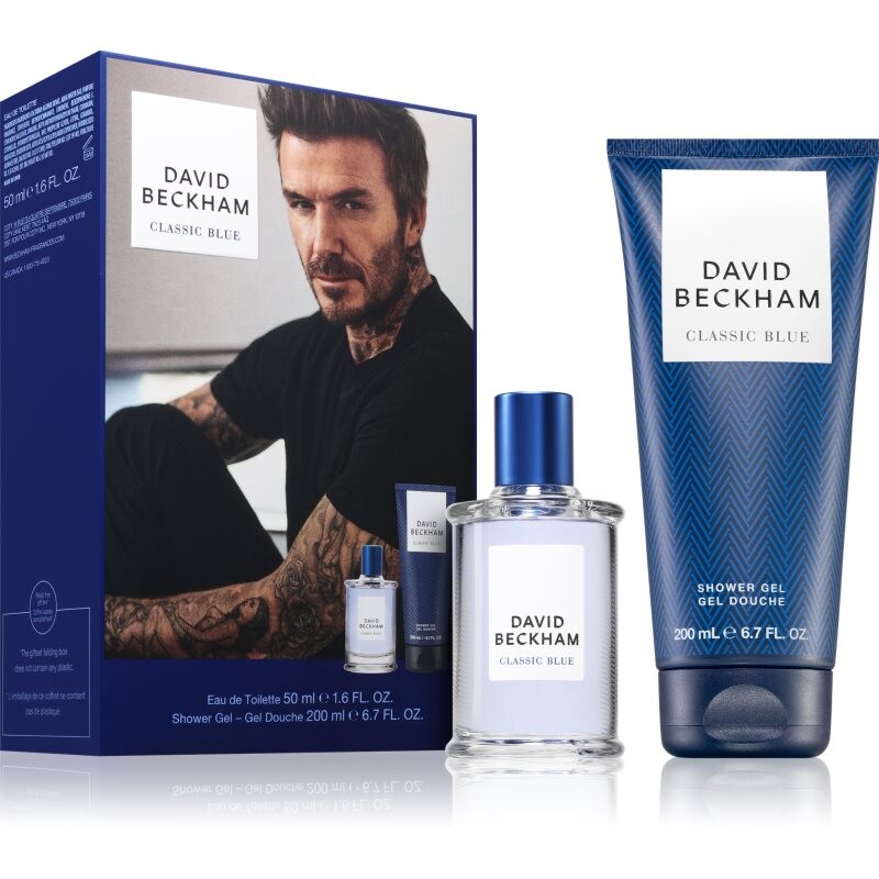 David Beckham Classic Blue dárková sada pro muže 2 ks