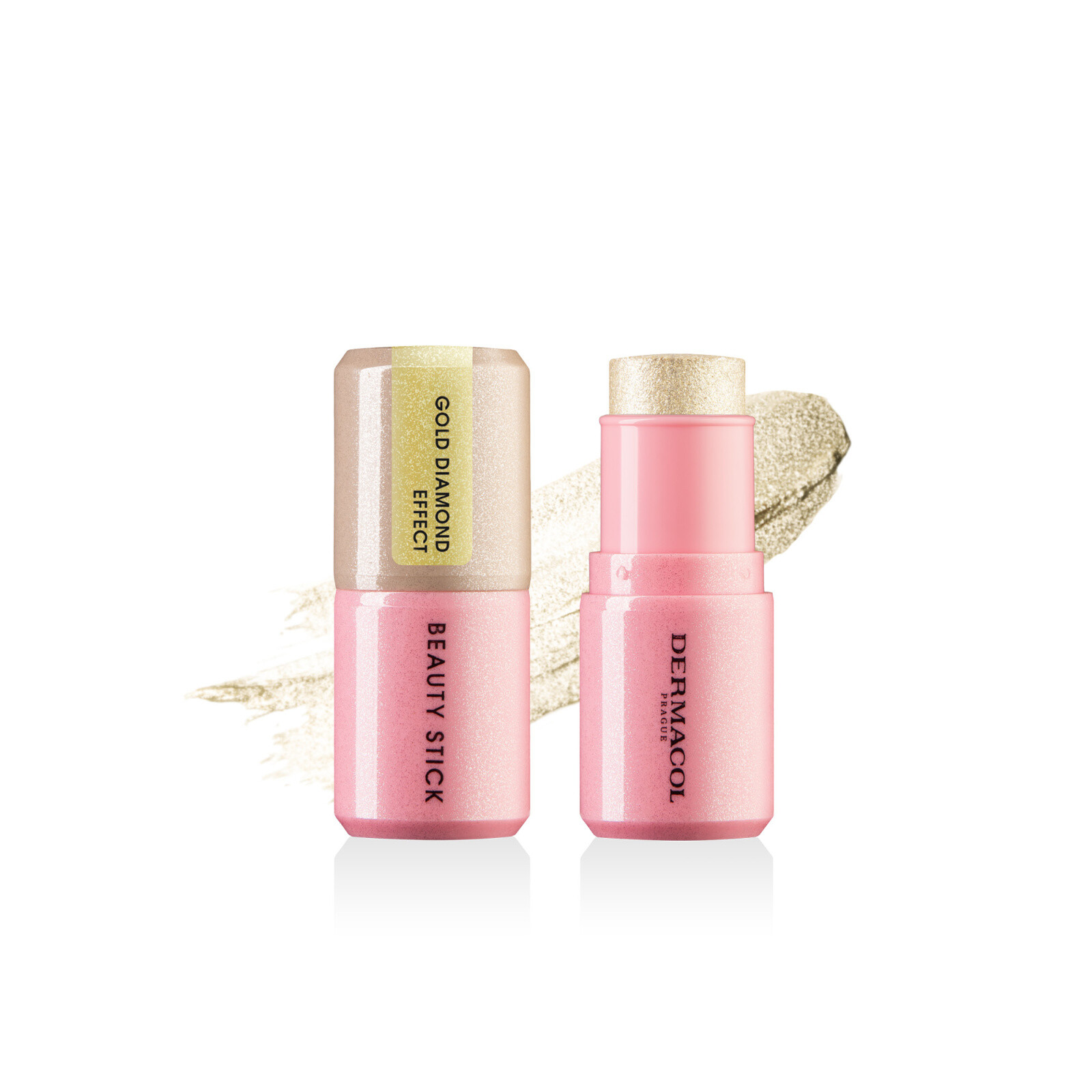 Dermacol Rozjasňovač v tyčince s diamantovým efektem (Beauty Stick) 7 g 2 GOLD DIAMOND EFFECT