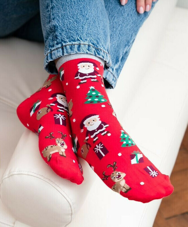 Ponožky Steven art.136 Świąteczne damskie 35-40 - 38-40 - Ruda