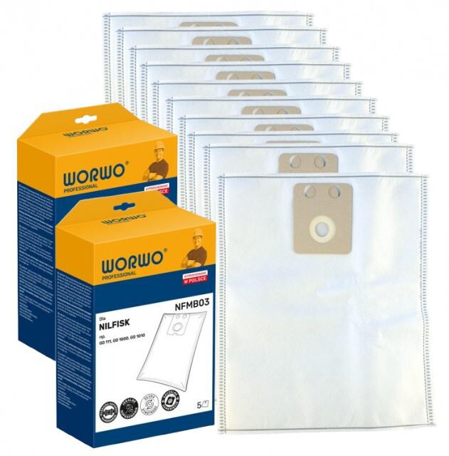 Sáčky do vysavačů NILFISK CDB 3000 až CDB3060 10ks textilní