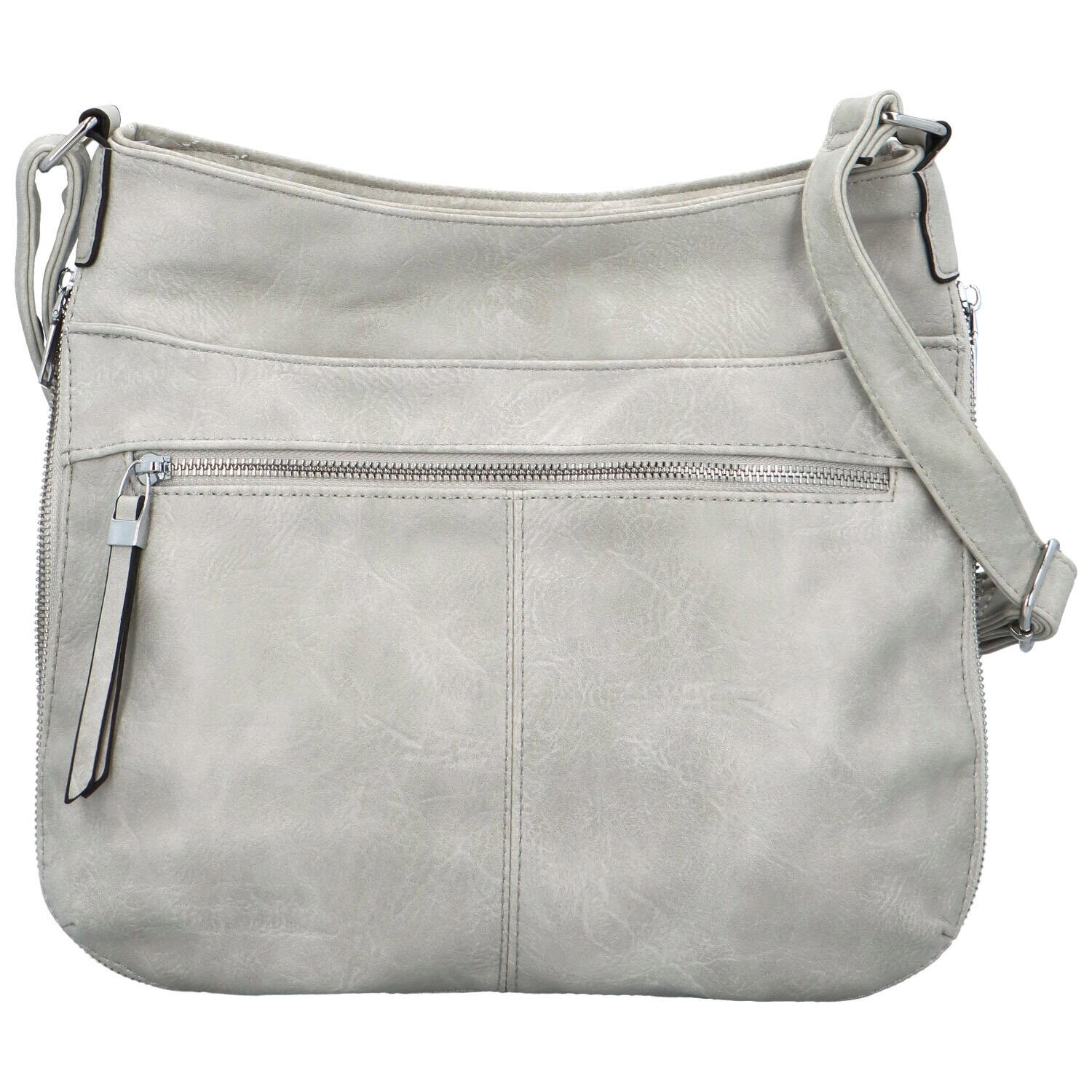 Stylová dámská koženková crossbody kabelka Folomija, šedá