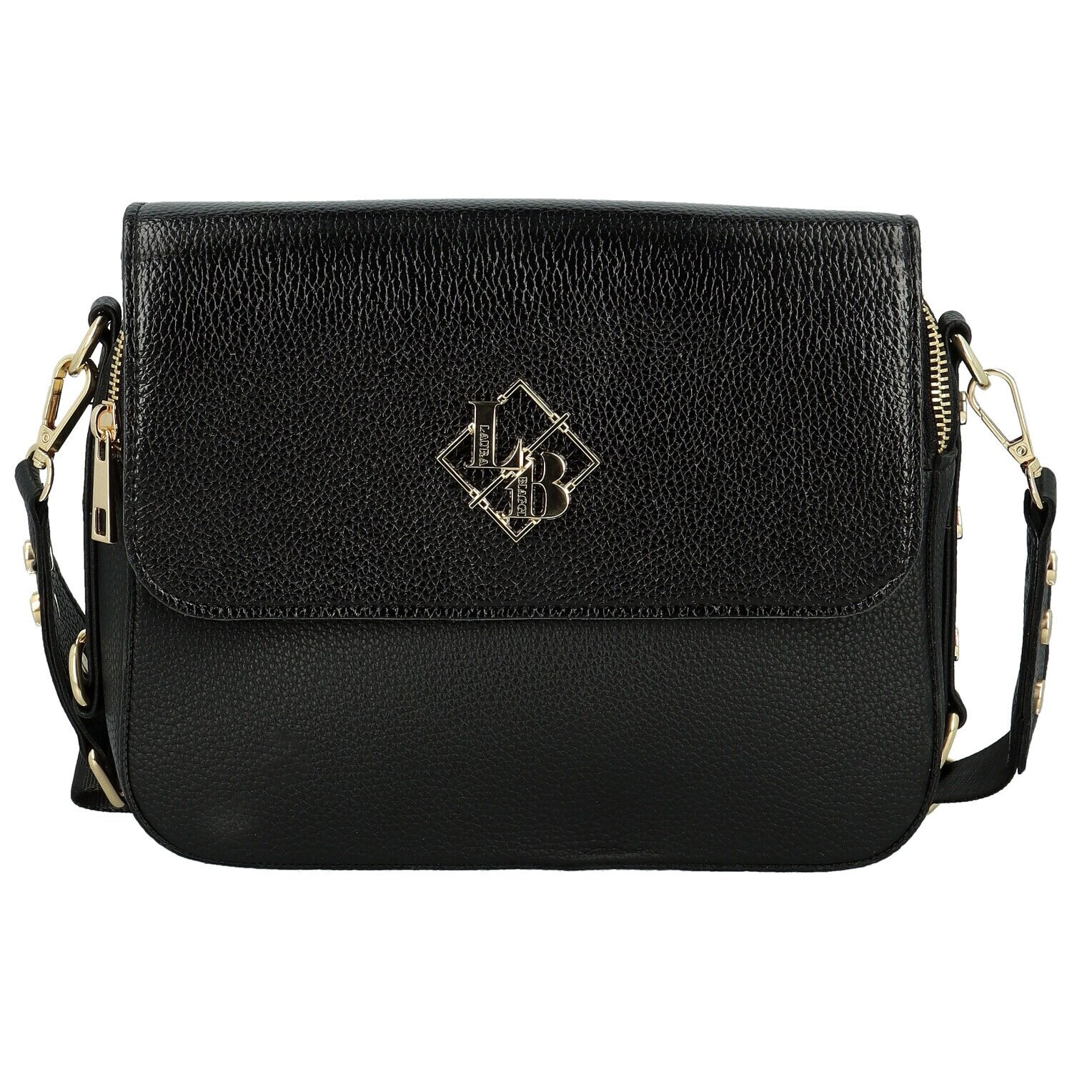 Módní dámská koženková crossbody kabelka LB Stylish, černá